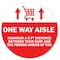 Signmission One Way Aisle Non-Slip Floor Graphic, 3PK, 11 in L, 11 in H, FD-C-11-3PK-99979 FD-C-11-3PK-99979 - alternate 1